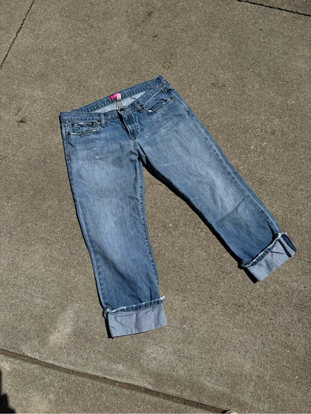 Abercrombie & Fitch Light Blue Cropped Jeans